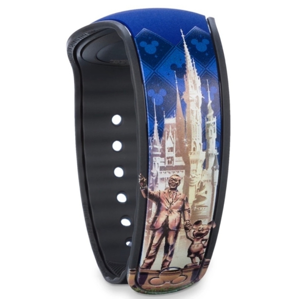 Disney World Walt & Mickey Partners Statue 50th Celebration Magicband Blue - Picture 7 of 7
